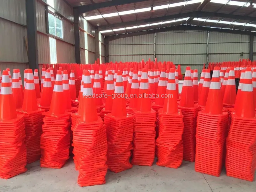 20 Years Manufacturer Beijing Roadsafe Wholesale 30/45/70/75/90cm Orange Traffic Flexible PVC Safety Cones Supplier
