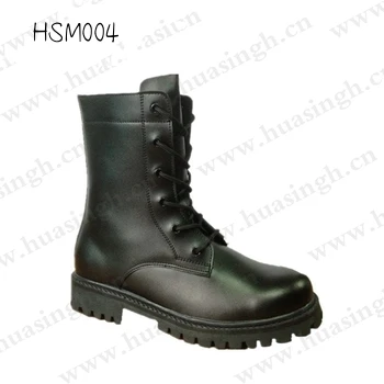 Rwh, Harsh Environment Strong Grip Rubber Outsole Hiking Boots Indestructible Black Military Boots for Sale HSM004