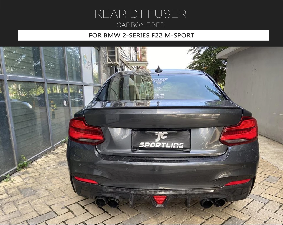 用于bmw M235i M240i M运动双门轿跑车2门2014-2019的碳纤维f22后保险杠