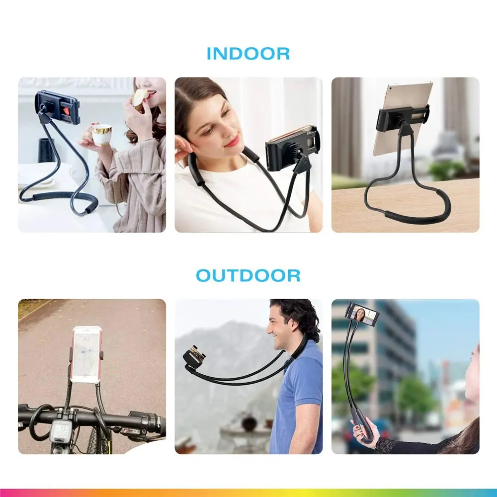 Laudtec Long Arm Lazy 360 Degree Rotation Flexible Bracket Mobile Stand Clip Phone Hanging Neck Phone Holder details