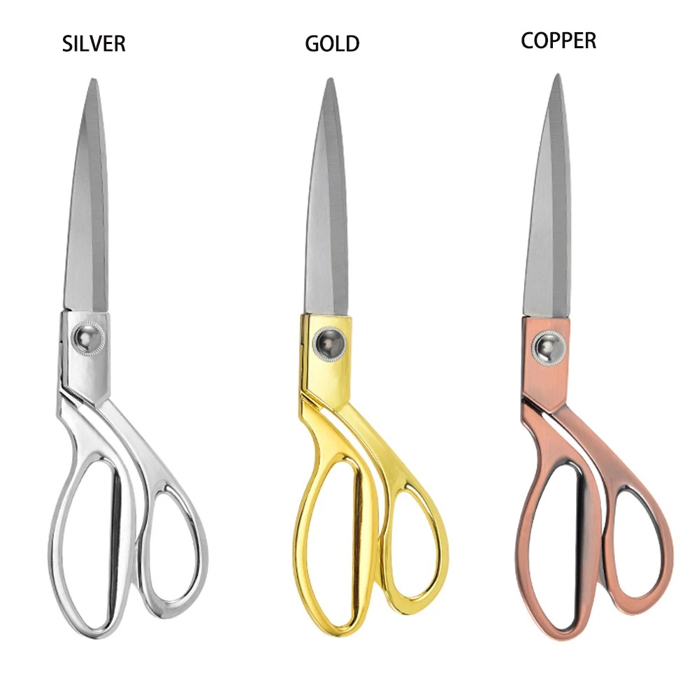 Wholesale Full Stainless Steel Professional Tailor Scissors Household Sewing Clothes Scissors