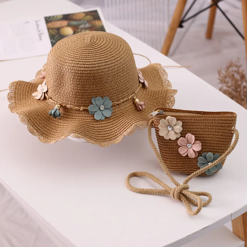 Large Wide Brim Kids Sun Hat For Women Girls Cute Rabbit Straw Hat Handbag  Beach Sun Protection Floppy Bucket Cap Shoulder Bag - Sun Hats - AliExpress