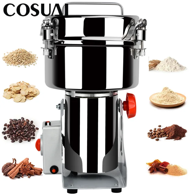 COSUAI high speed Stainless Steel Customize 2000GSpice Powder Grinder for Herb Spice coffee