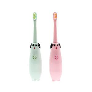 Kids Lovely Oral Cleaning Products Cute Animal Shape Battery Powerful Electric Toothbrush for Braces