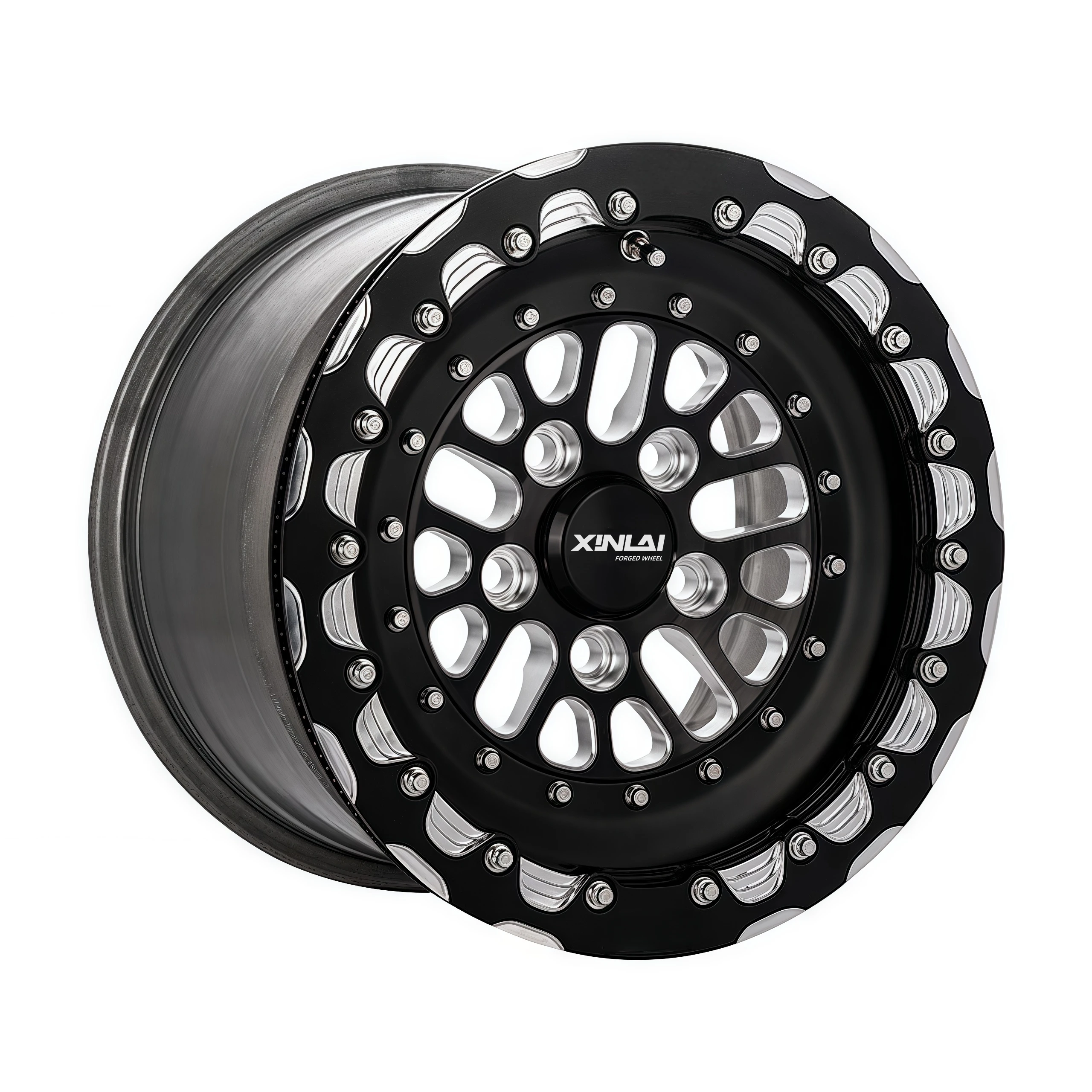 Beadlock Alloy 3-piece Wheel M2 M3 M4 M5 F20 F30 F32 F36 F40 F90 E90 E70 Offroad Wheel Rim for Huracan Aventador R8 M3 M4 - Image 2