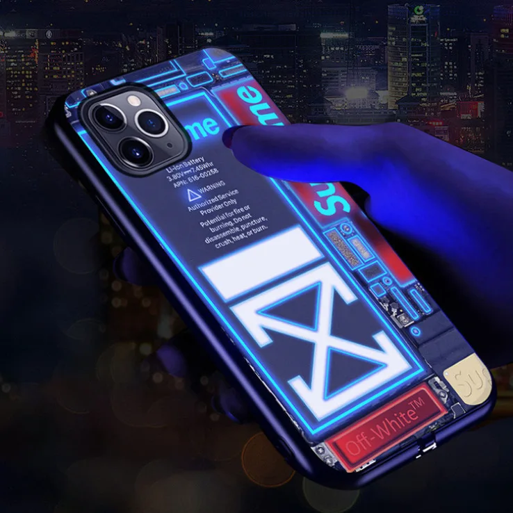 Luxury LED call light mobile phone case can be customized luminous sublimation phone cases Flash Call Light Remind Incoming