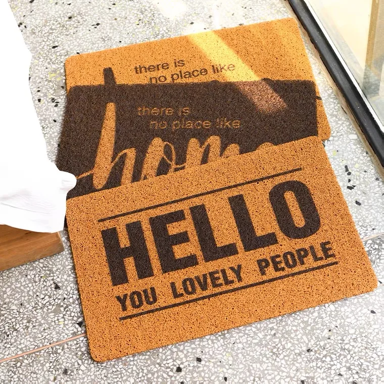 Customizable PVC Door Mat with Printed Logo Anti-Slip Outdoor Usage Welcome Entrance Floor Mat