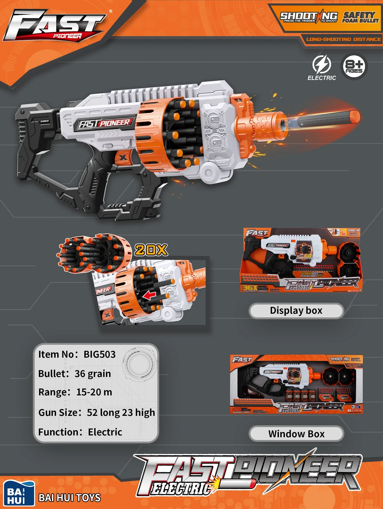 Пластиковый пистолет-пуля