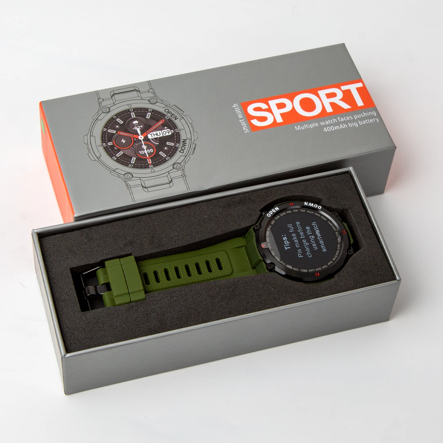 K22 Smart Watch 400mah Large Battery Sports Smart Watch Blood Pressure