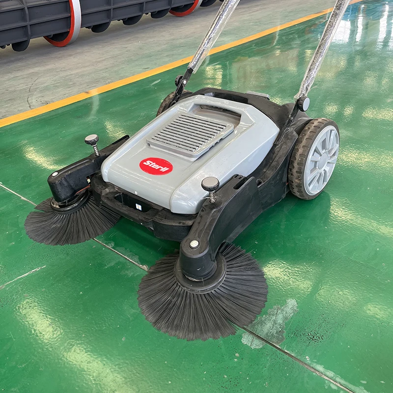 Low Price  Hand Push Road Walk Behind Floor Sweeper Street  Paddock Cleaning Manual Sweeper