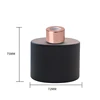 100 ml noir mat + bouchon intérieur + anneau en or rose