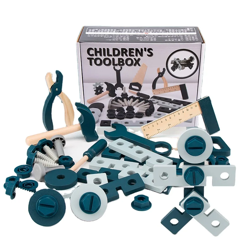 Производители продают новые строительные блоки игровые инструменты подходящая форма винтовая гайка игрушки Дети ролевые деревянные игрушки для детей