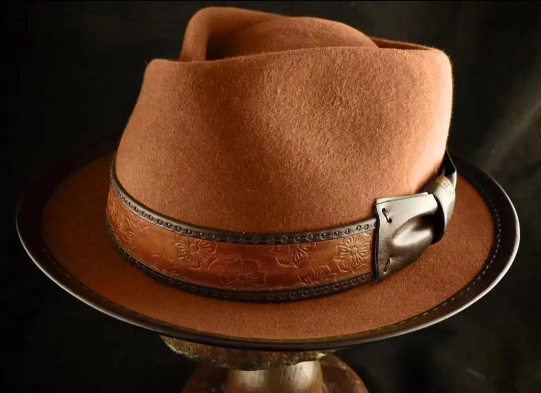 Wholesale Ready to Ship 2023 Fedora Hat with Faux Leather Belt display picture 1