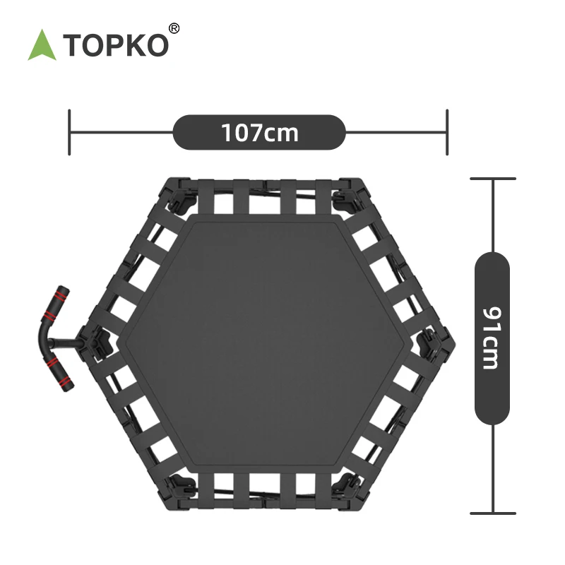 TOPKO High Quality Mini Trampoline Exercise Trampoline With Handle Bar Fitness Equipment for Adults and Kids Jumping Trampoline