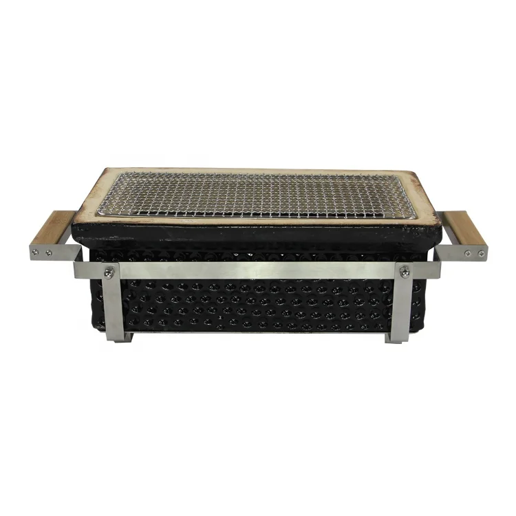 TOPQ Home Use Japanese Square Hibachi Grill Table BBQ Grill