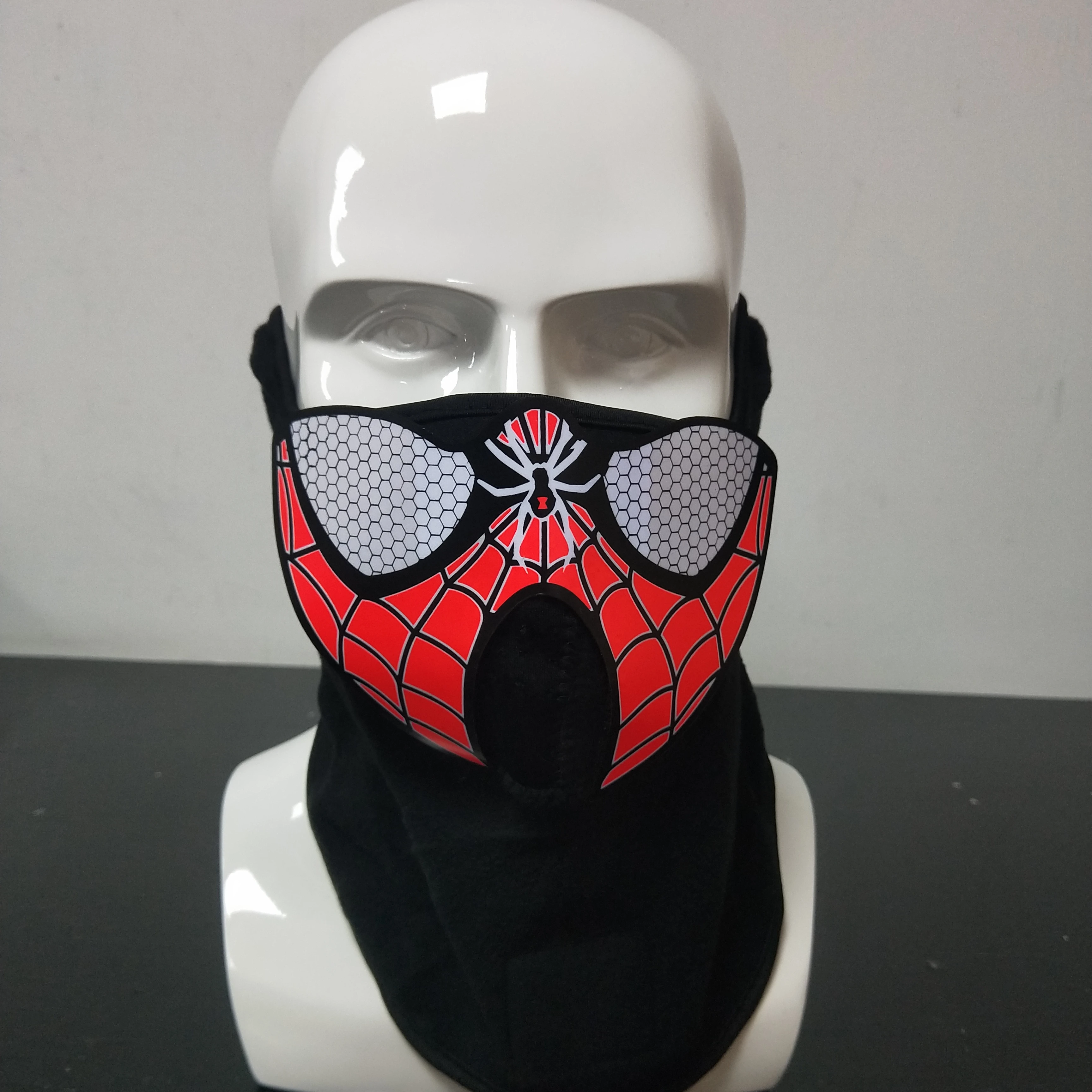 Spiderman Design Led Sound Activated Mask Light up Halloween Mask