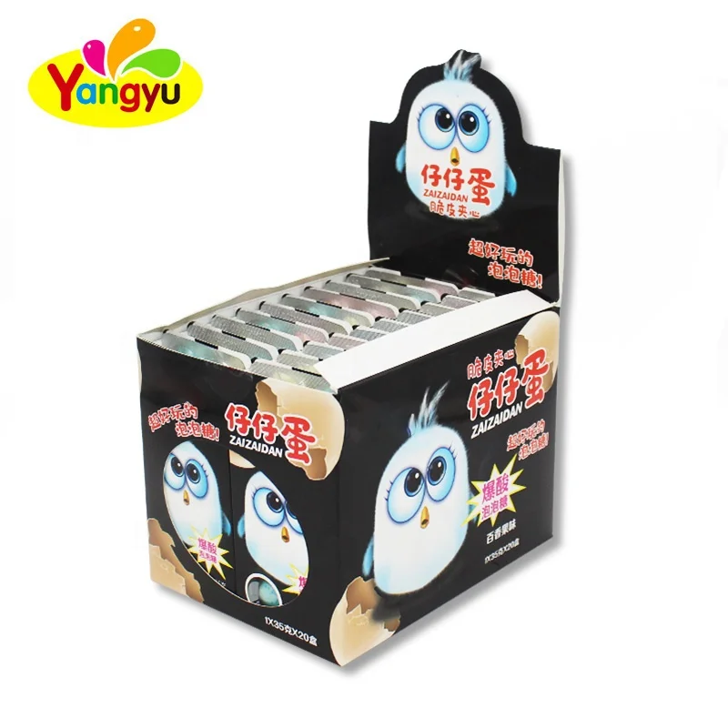 
Супер кислый Динозавр яйцо пузырь жвачка заполненный центр кислый порошок 