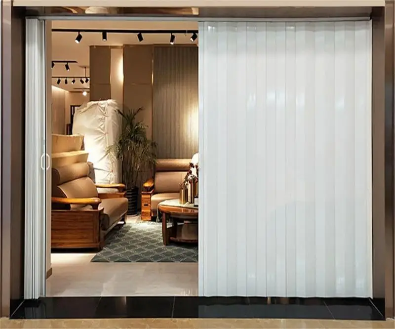 Good Quality Soundproof PVC Sliding Accordion Folding Interior Door for Bathroom