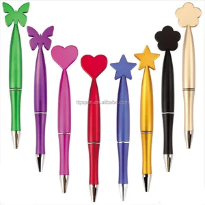 Patriotic Pen Retractable Independence Day Pen Star Heart Flower Butterfly Pens for Students School Office Supplies Gift