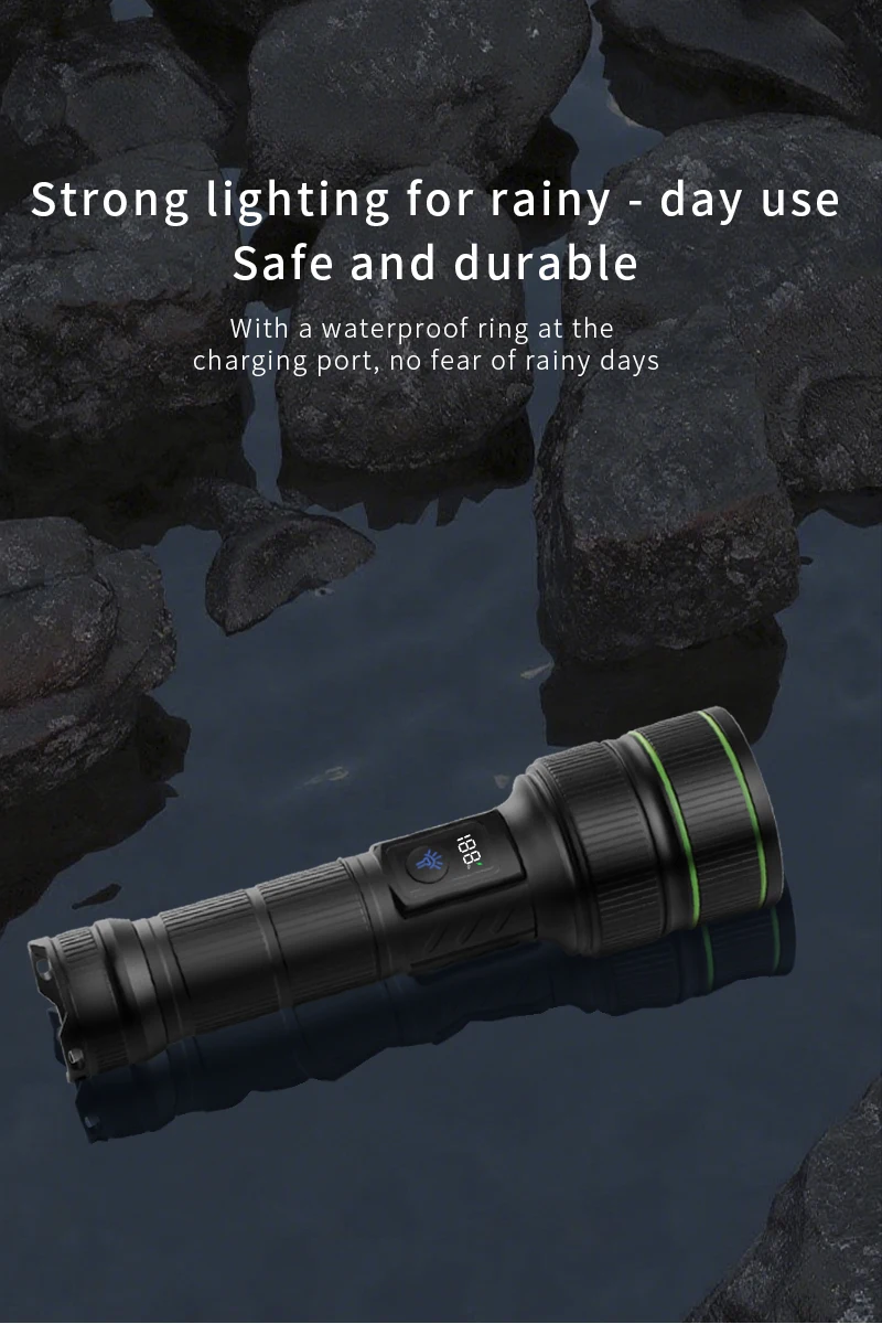 product high lumens power bank usb rechargeable zoomable led waterproof long range powerful led torches light tactical flashlights-21
