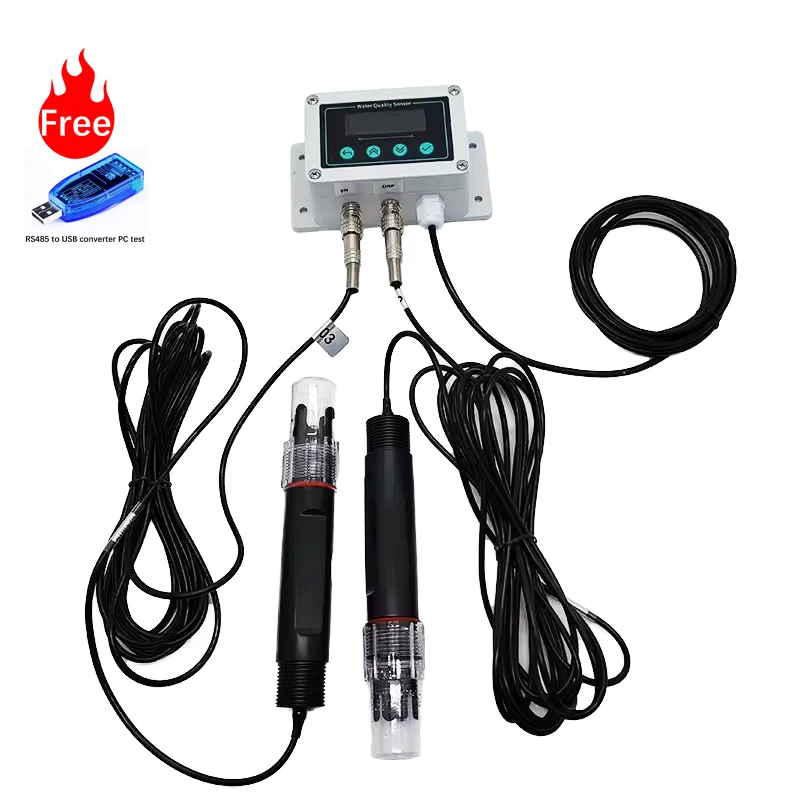 Water Quality Sensor With Screen to Measure PH ORP and Temperature Simultaneously for Aquaculture