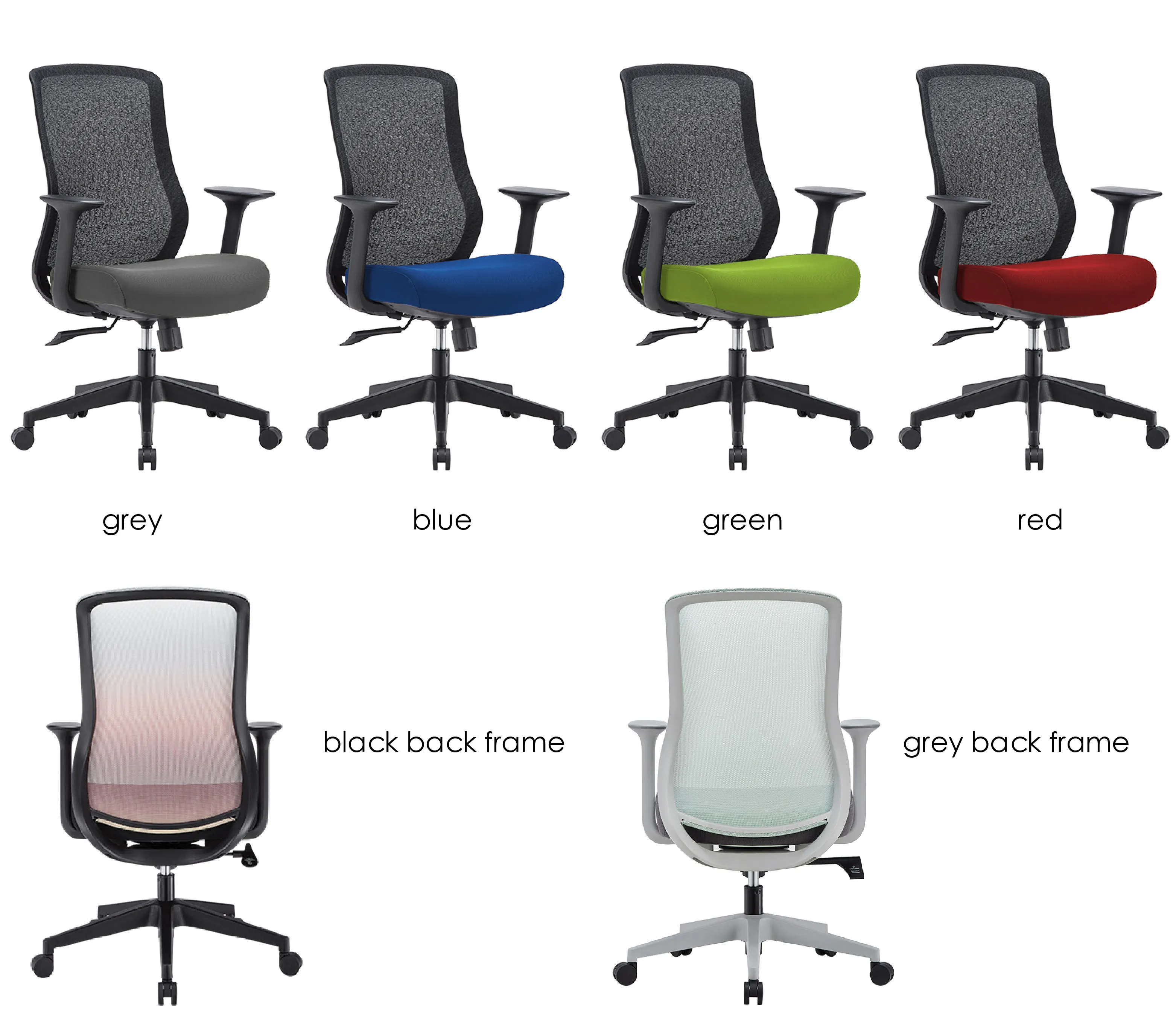 product comfortable ergonomic chair for office mesh swivel office chair chair with sliding sillas de oficina-5