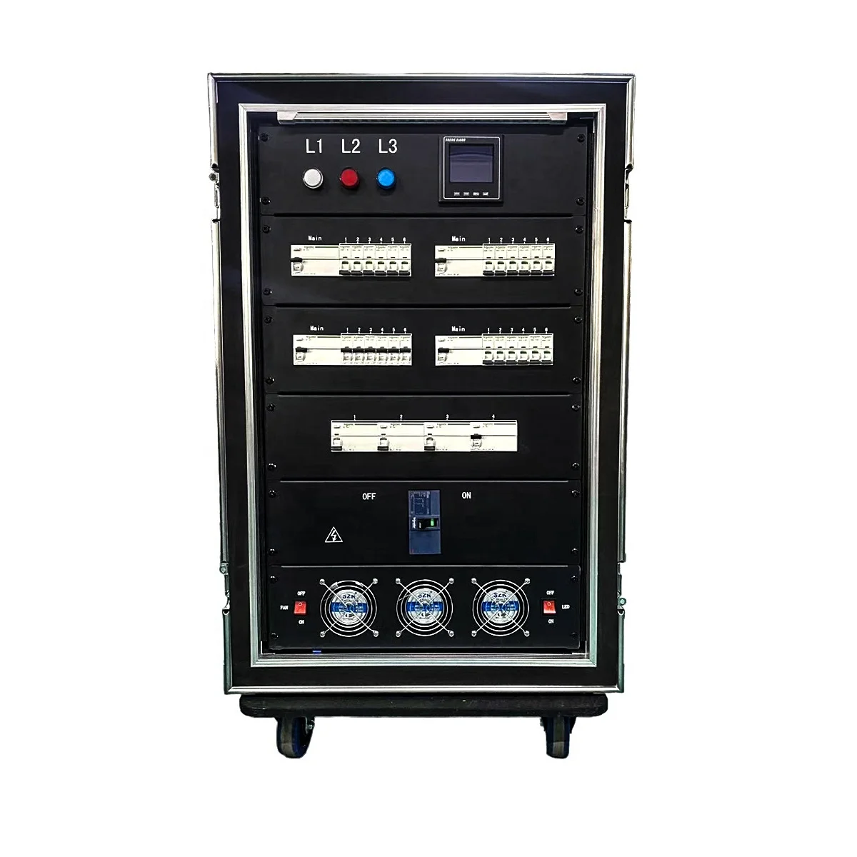 28-Way Power Distribution Board for Pro Audio Stage & Event 3-Phase Electrical Distribution Box 240v Breaker Output Protection