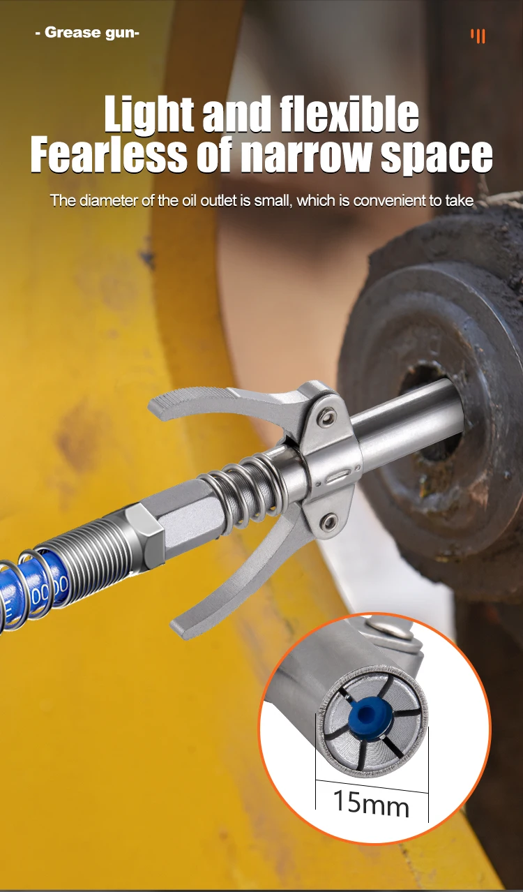 Quick Release Grease Gun Coupler 1/8" Npt Lock Clamp Type Onto Zerk