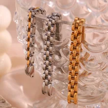 Hip Hop Popular Fashion Jewelry Stainless Steel Plated 6mm Chain Link Bracelet Personality Multicolor Wedding Party Gift