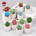 Decoration Factory Direct High Quality Green Individual Mini Fake Artificial Succulent Bonsai Plant Hotel Home Office Decoration ES1281