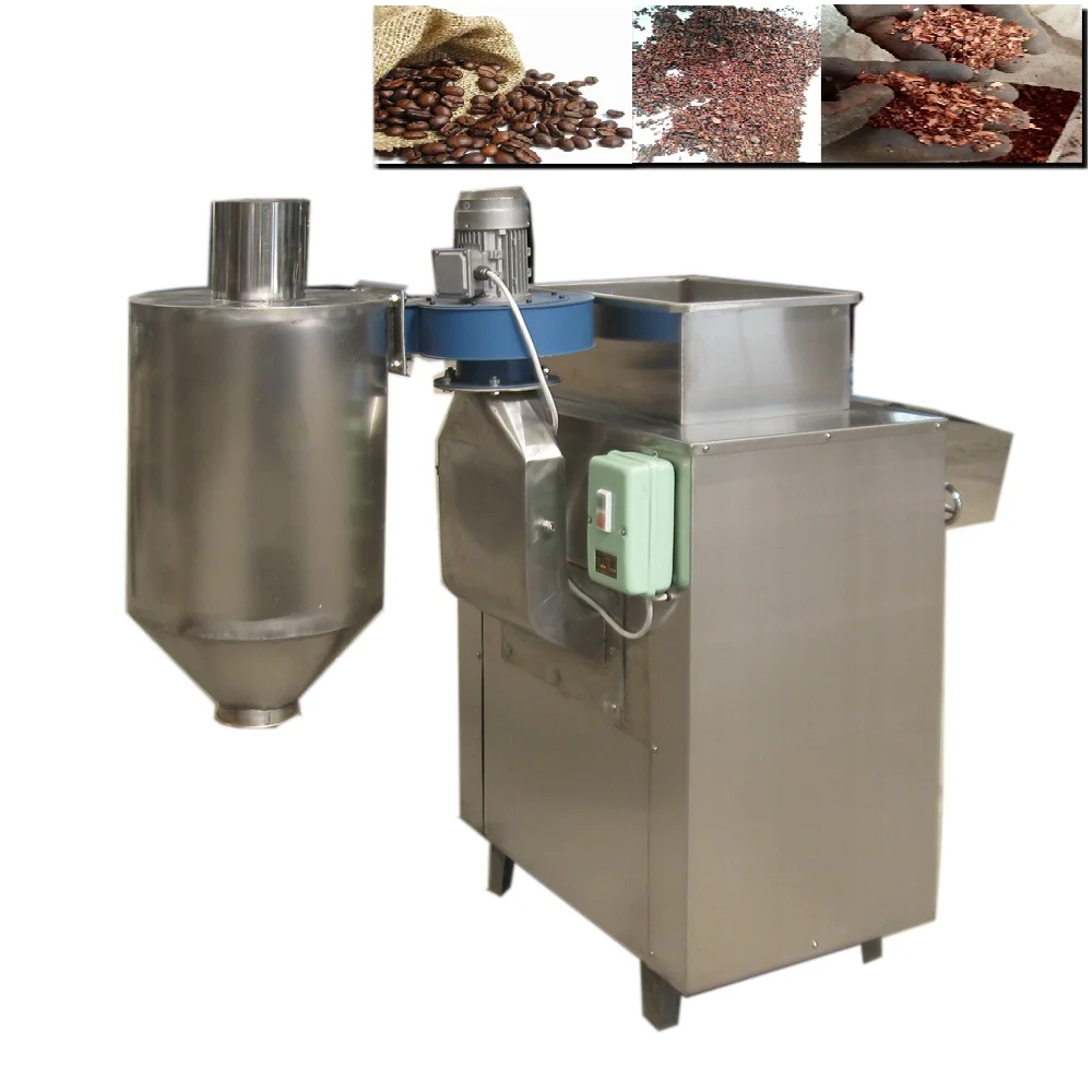 Commercial Automatic Cocoa Bean Peeling Peeler Cocoa Bean Skin Removing Winnowing Separating Machine