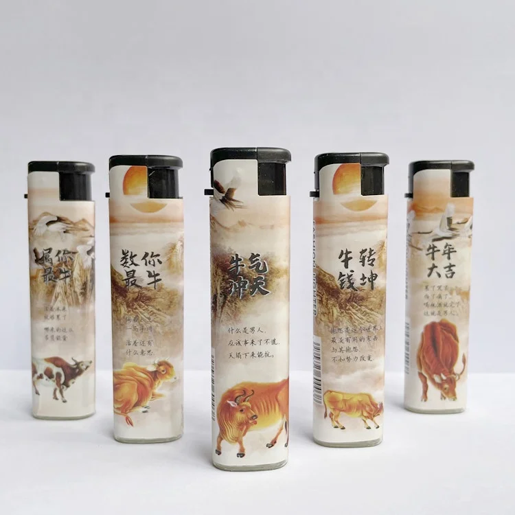 Custom Cigarette Lighters Windproof Refillable Plastic Lighters