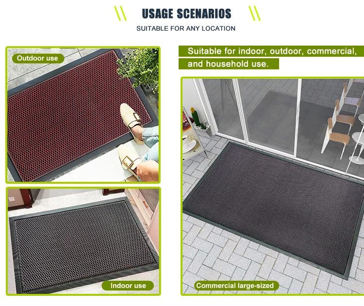 Easy clean dust waterproof anti slip pure multi color Mesh Surface TPE backing door mat(图10)