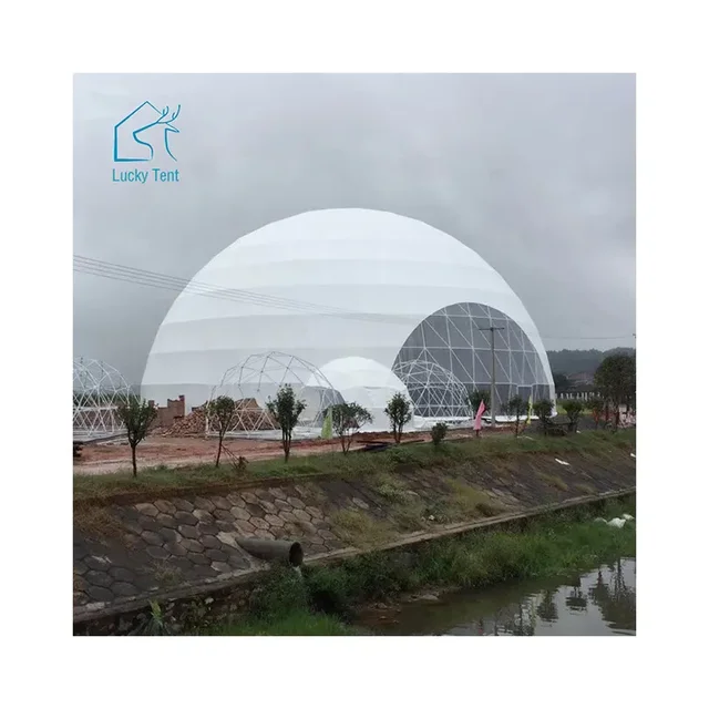 Hotel Restaurant Event Dome Tent Transparent Star Restaurant Dome Tent 1000 People Capacity