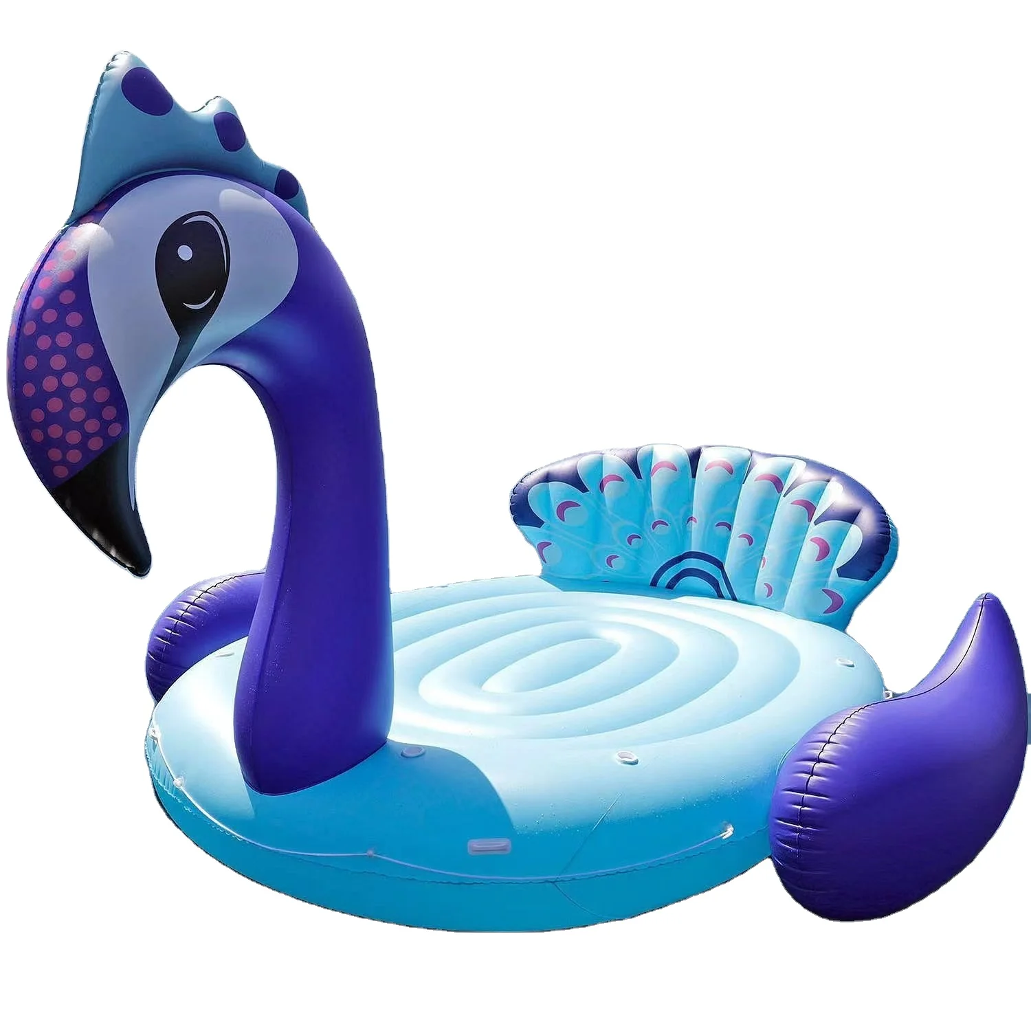 Custom Summer Big Inflatable Large Peacock Pool Floats Party Float Island  Water Float Lounge Swan Boat
