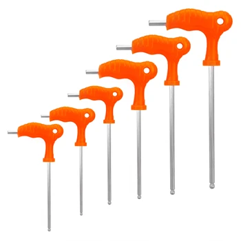 Hex Key Wrench T Handle Inner Hexagon Wrench Spanner Hand Tool Flat Head High-carbon Steel 2.5/3/4/5/6/8mm Car Repair Tool Sets