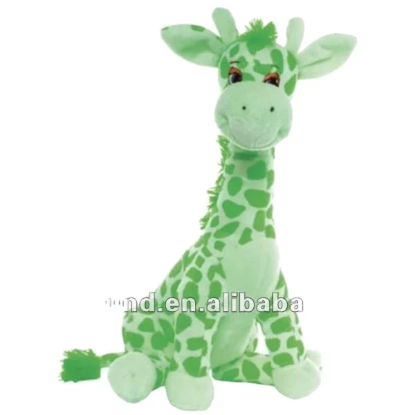 green giraffe plush