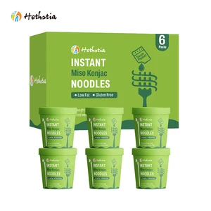 Gluten Free Vegan Konjac Noodles Miso Taste Low Calorie Low Fat Instant Cup Konjac Noodles for Keto Diet