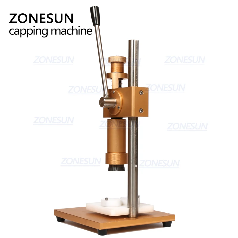 ZONESUN ручная машина для обжима крышки духов кольца стеклянных бутылок