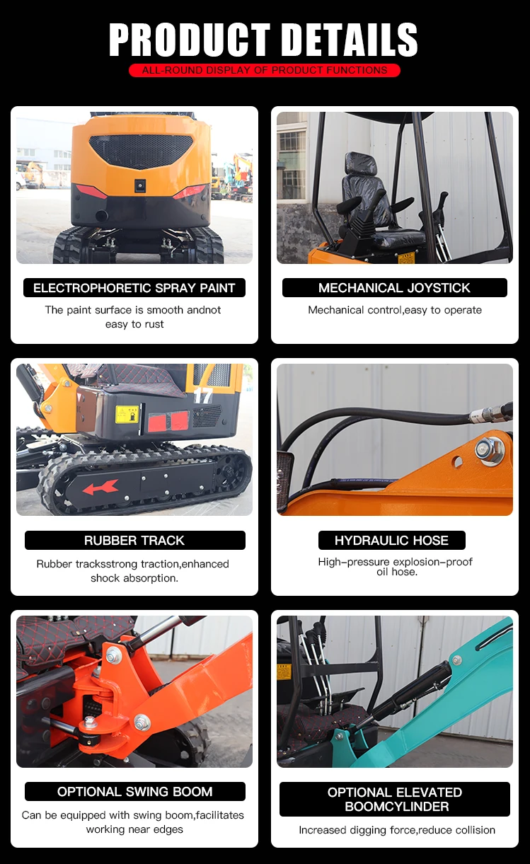 product free shipping chinese mingyang my17 mini digger bagger crawler excavator 1 ton mini excavator with epa euro 5-56