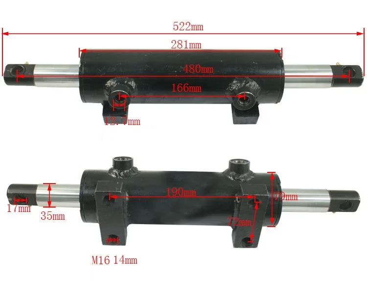 Forklift Parts 4609775 Hydraulic Power Steering Cylinder For Hyster J1 ...