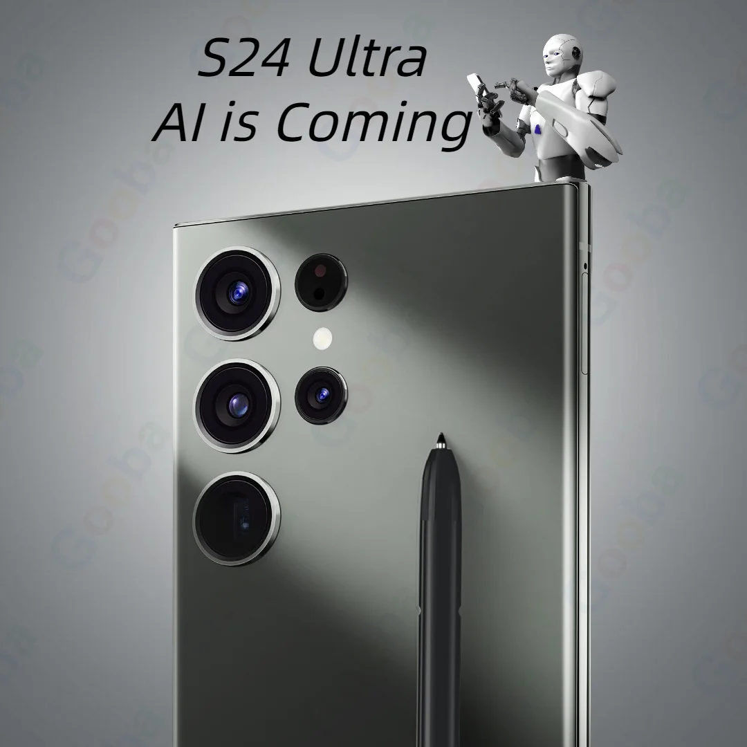 Hot selling original New S24 Ultra unlocked AI cell phone with stylus Type-C 7.3 inch 16GB+1TB android gaming 5G mobile phones