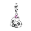 argento.Otc1476-ciondolo koala dell'amore