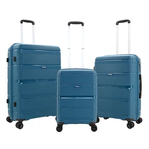 Custom Logo 3 Pcs 20 24 28 Inch PP Travel Bag Set Hard Carry on Trolley Suitcase Luggage Set
