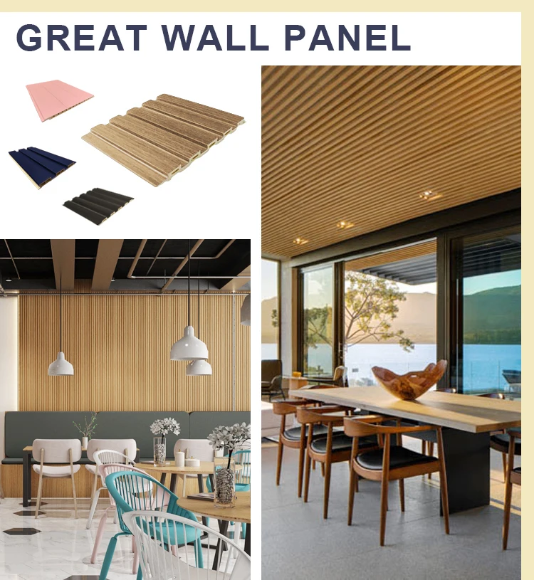 product factory other boards cheap price high quality pvc wpc wall panel for indoor interior wood fluted panel-2