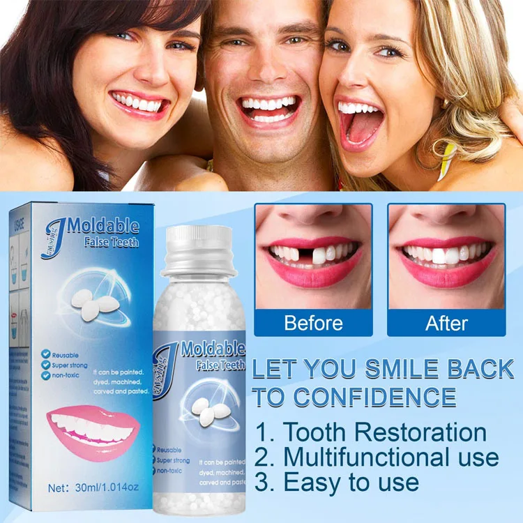 Jaysuing Temporary Tooth Replacement Material Tooth Filling Temp Replace Missing Denture Adhesive DIY Teeth Repair Materials