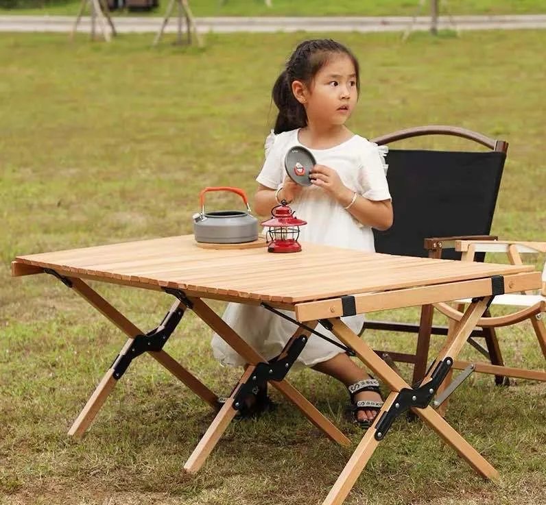Dining Wood Outdoor Picnic Table Camping Table Portable Folding Picnic Table Set
