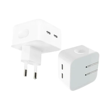 New 35W dual pd charger EU/US fast adapter travel usb wall type c fast mobile charger head for iPad iPhone 12 USB-C 35W charger