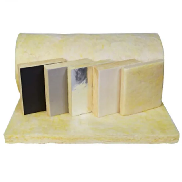 Fiberglass Insulation Blanket Soundproof Insulation Material Yellow High Density Glass Wool for Drywall Insulation