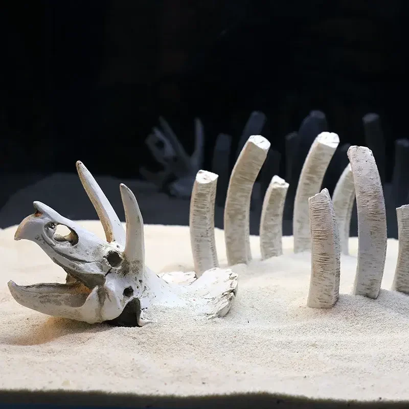 Decoración De Dinosaurio Para Acuario De Resina | Esqueleto Con Agujeros - Adorno Para Pecera Y Terrarios